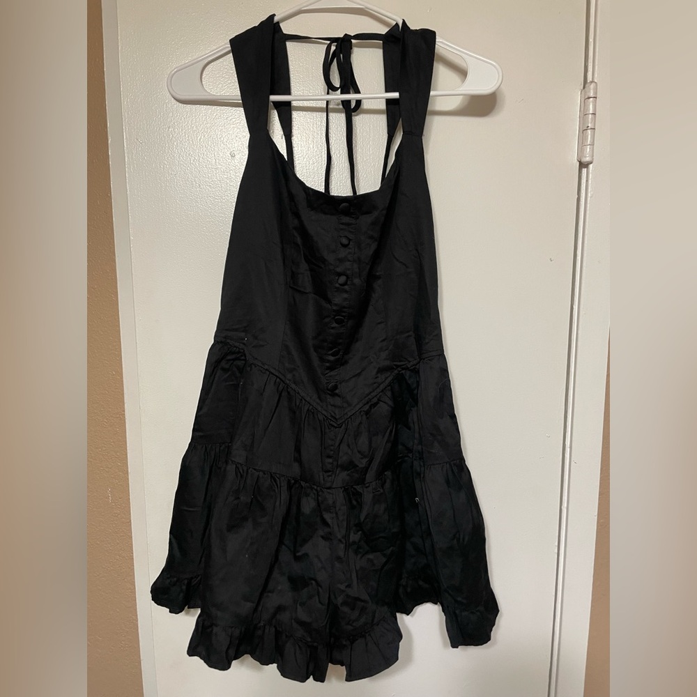 Black Halter Romper